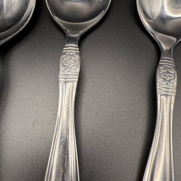 Oneida Vista Stainless Steel Tablespoons Set Of 6 Vintage Flatware Silverware - Picture 2 of 5